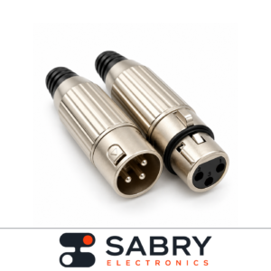 3-Pin XLR Male and Female Audio Connector Pair
