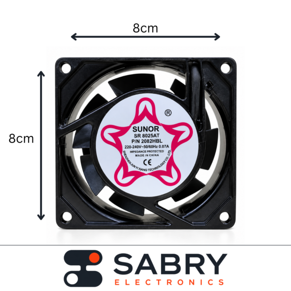 80mm 220V AC Industrial Cooling Fan